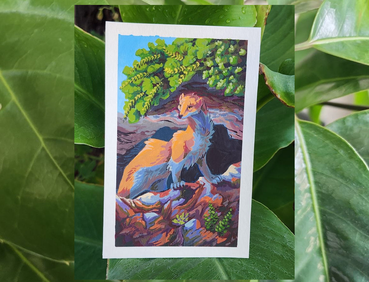 Ermine in Acrylic Gouache Original