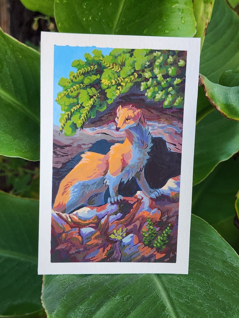 Ermine in Acrylic Gouache Original